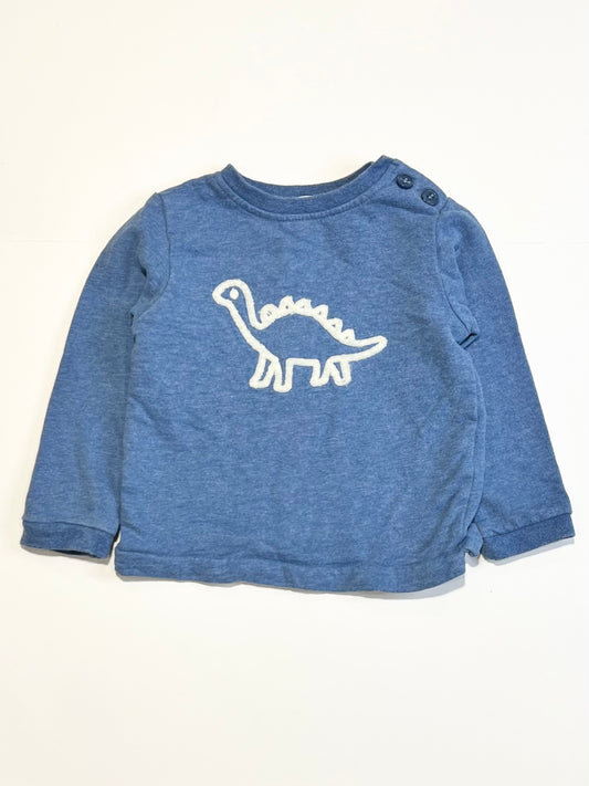 Blue dino sweater - Size 6-9 months