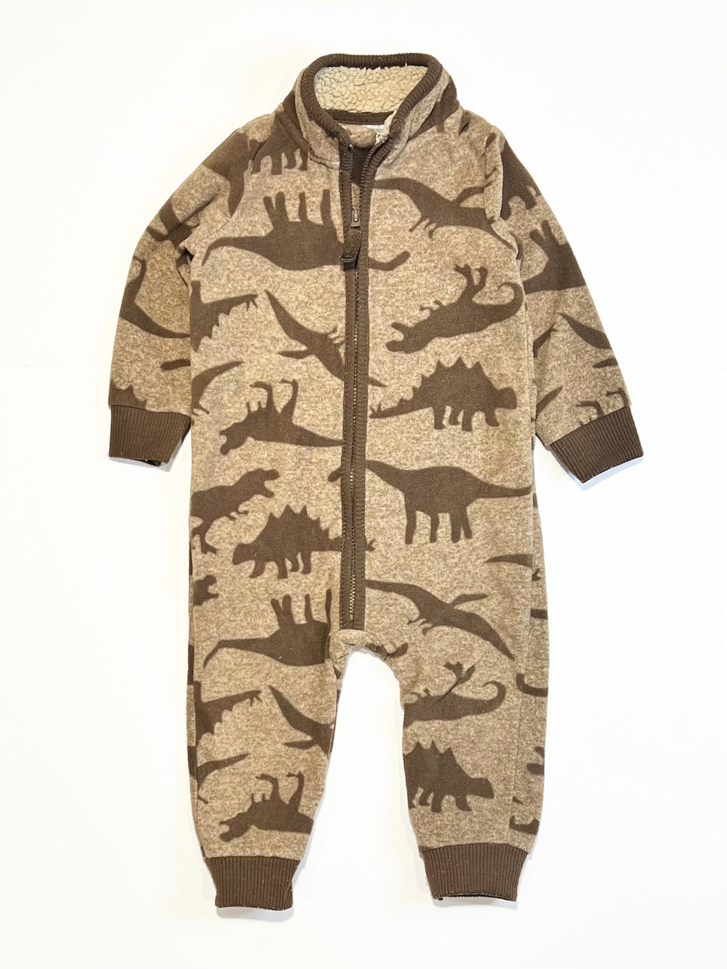 Fleece dinosaur onesie - Size 9-12 months