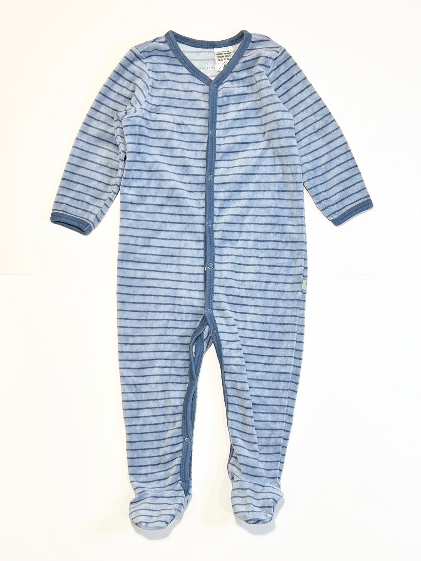 Striped velour onesie - Size 0