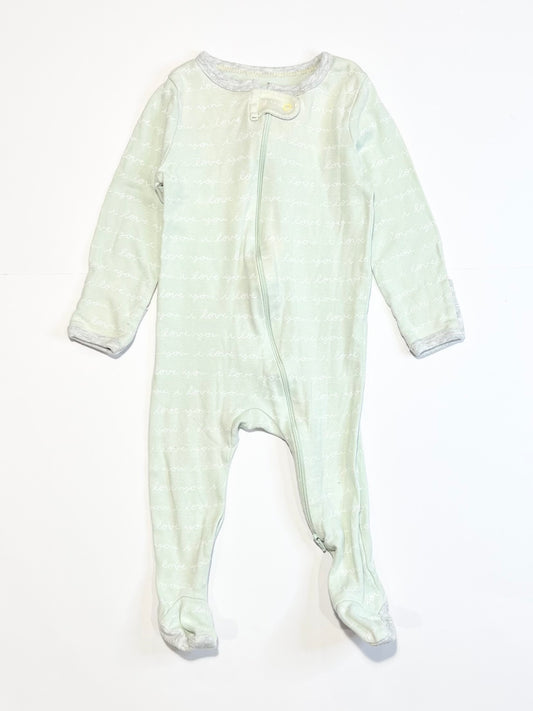Ribbed zip onesie - Size 6-9 months
