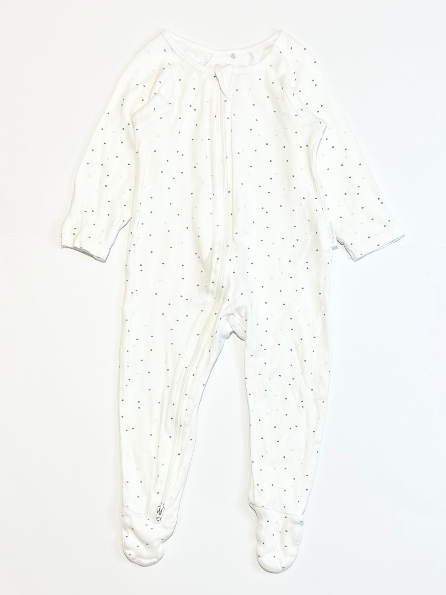 Blue spot zip onesie - Size 0
