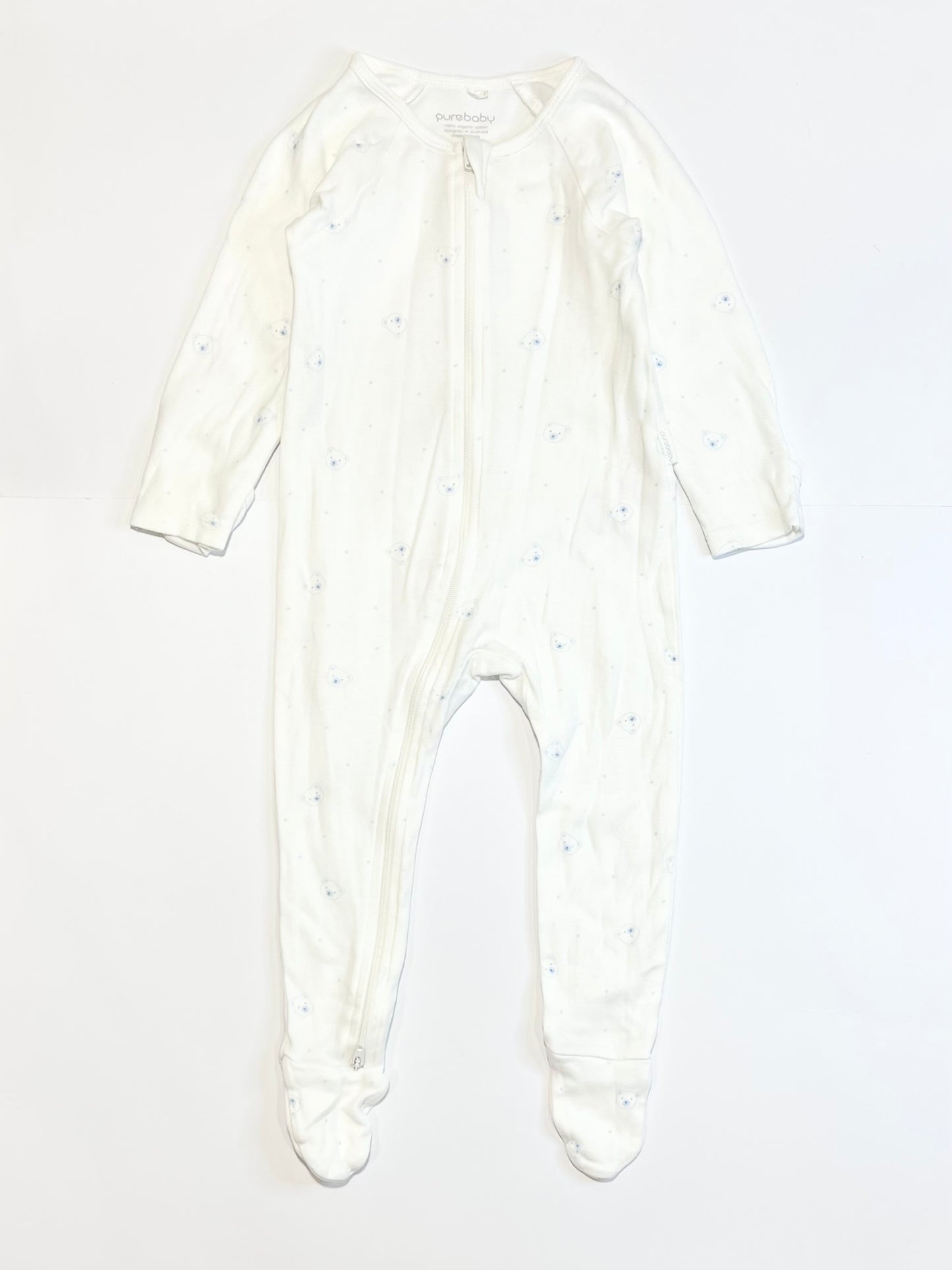 Blue bears zip onesie - Size 0