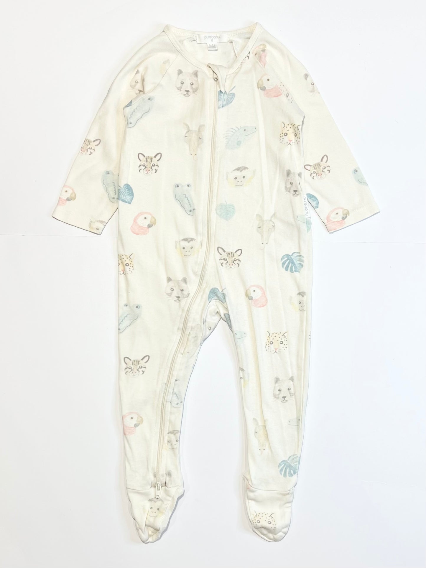 Animals zip onesie - Size 0