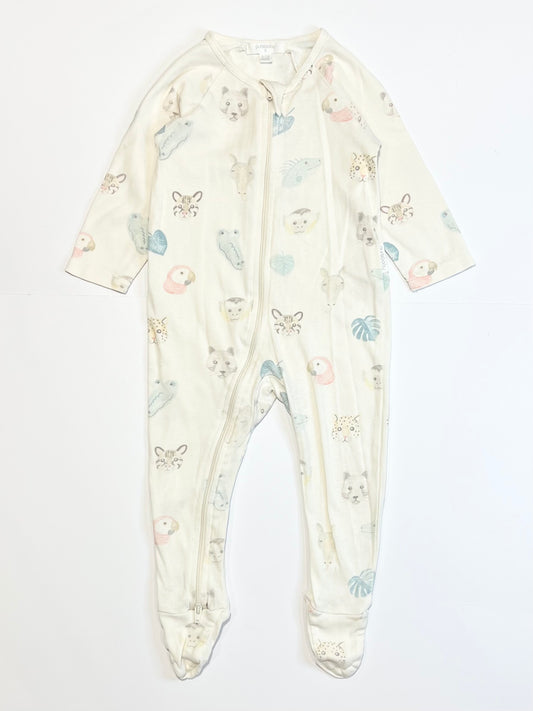 Animals zip onesie - Size 0