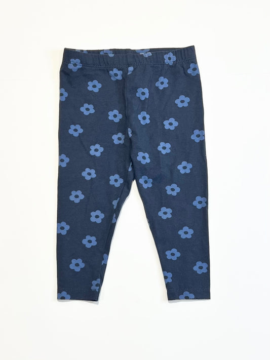 Navy floral leggings - Size 0