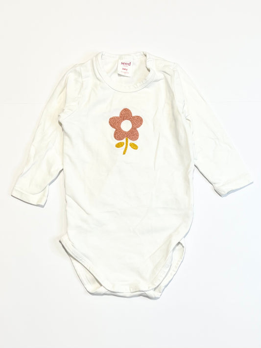 White flower bodysuit - Size 0