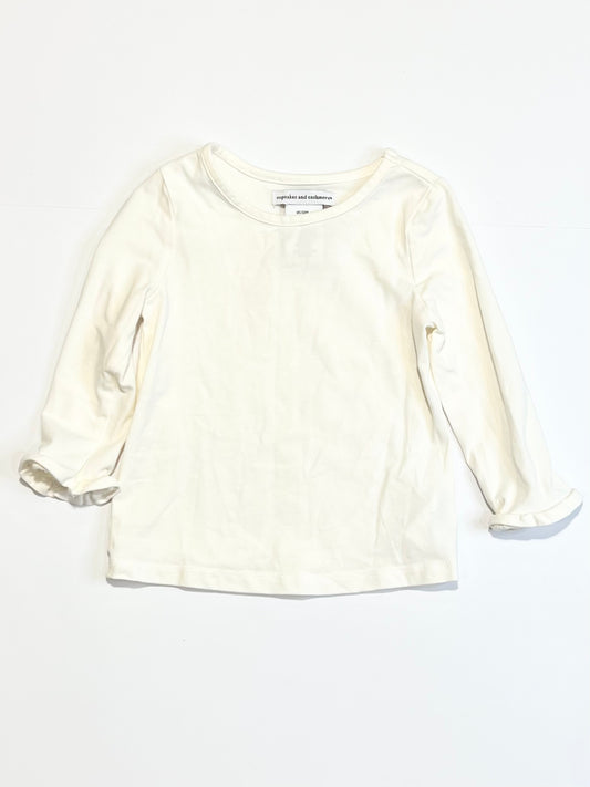White jersey top - Size 9-12 months