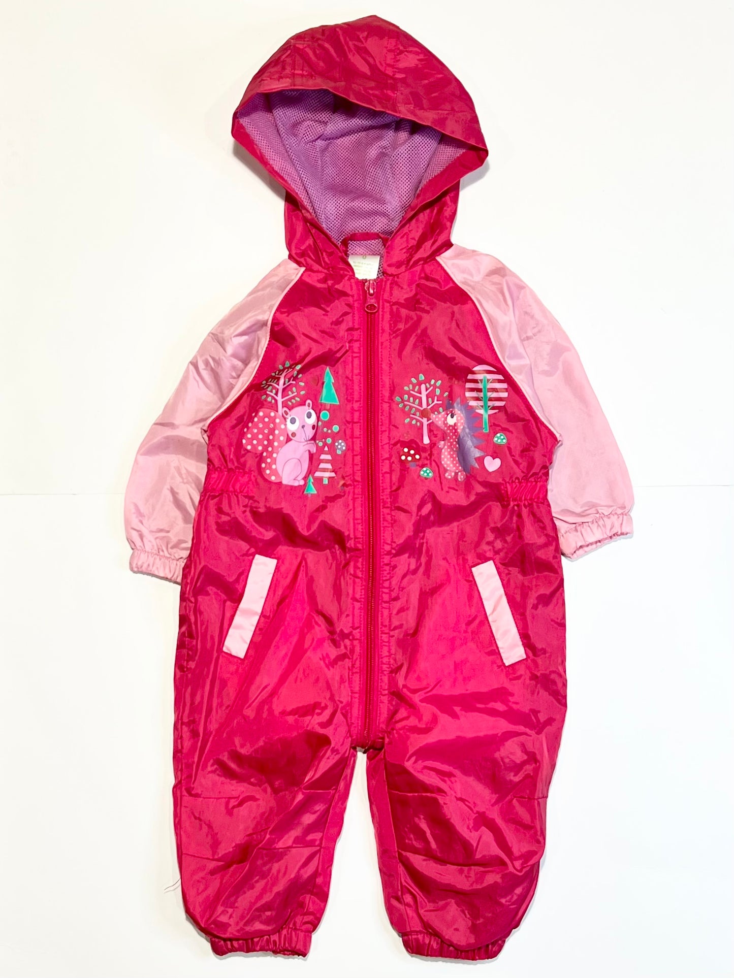 Pink rainsuit - Size 6-9 months