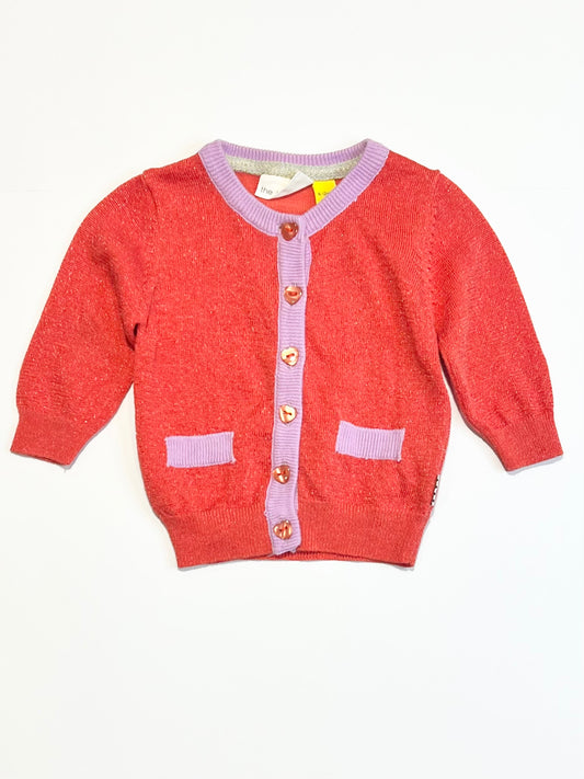 Red sparkle cardigan - Size 0
