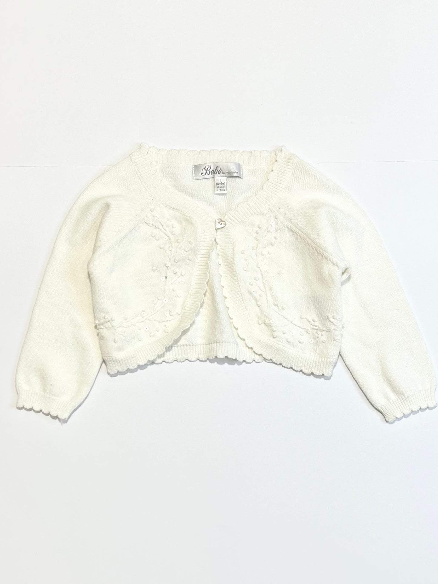 Embroidered cropped cardigan - Size 6-9 months