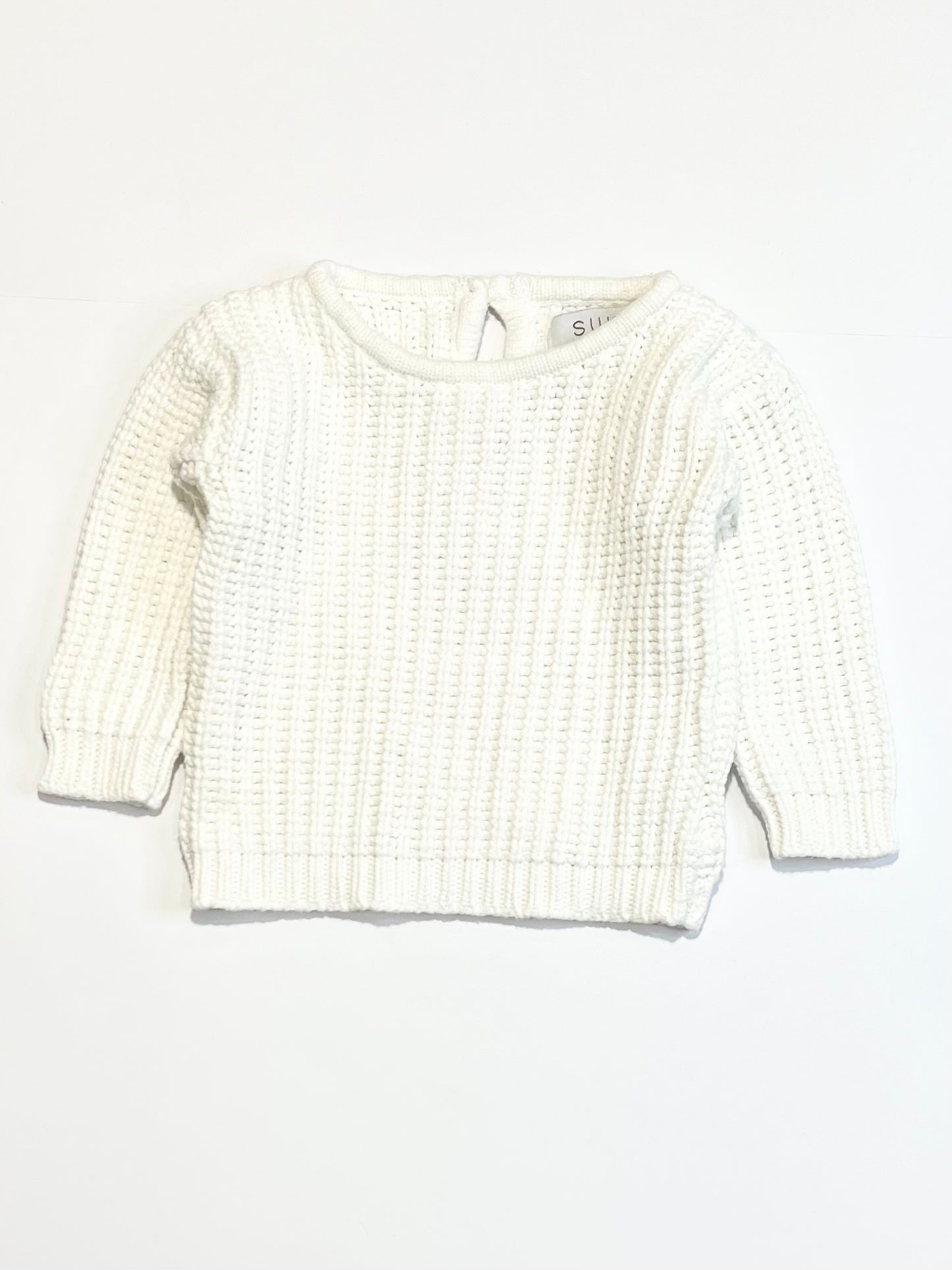 White chunky knit jumper - Size 0