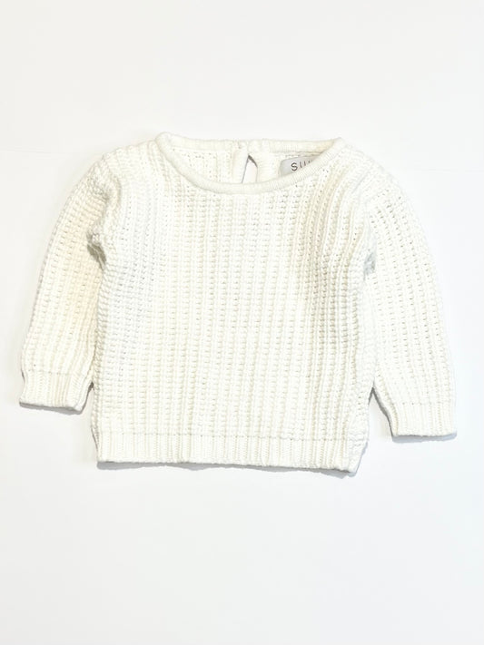 White chunky knit jumper - Size 0