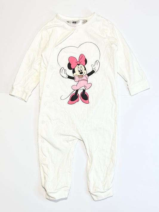 White Minnie onesie - Size 9-12 months