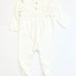 White velour lace onesie - Size 6-9 months