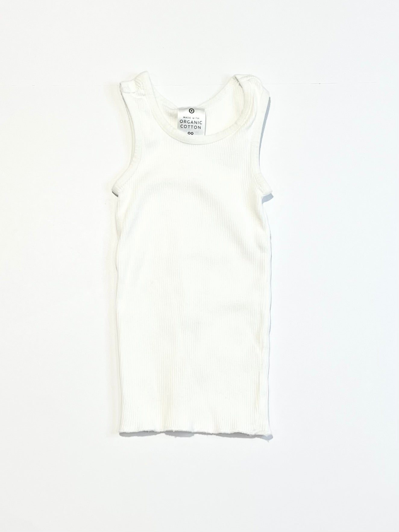 Ribbed white singlet - Size 00