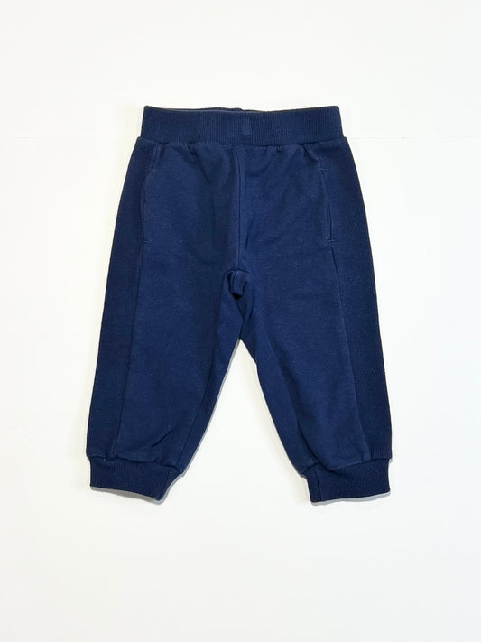 Navy jersey pants - Size 4-6 months
