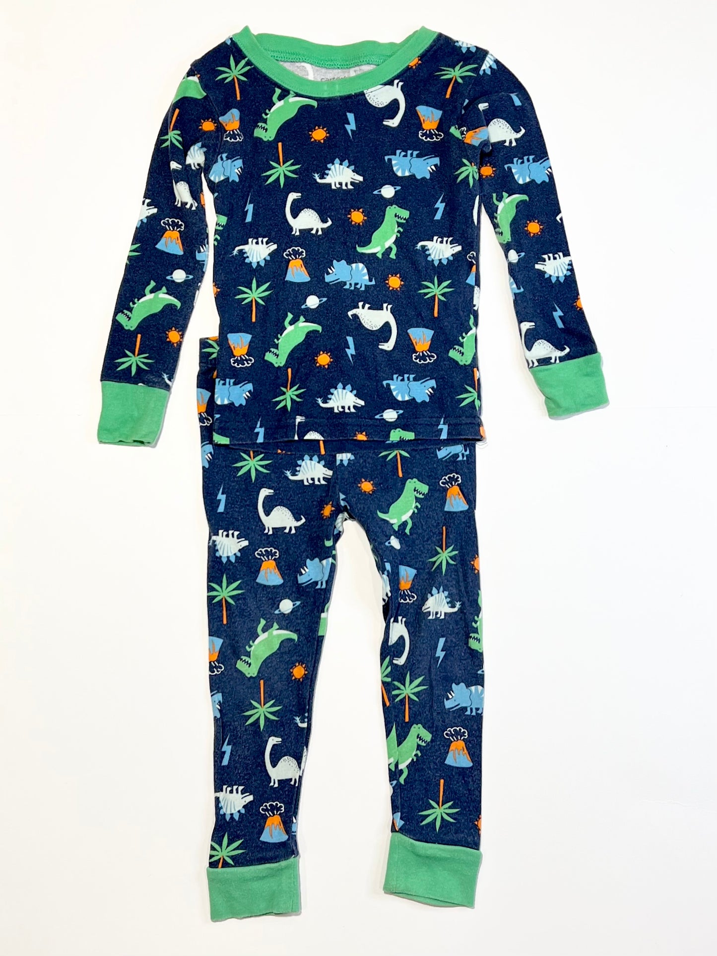 Dinosaur ribbed pyjamas - Size 2