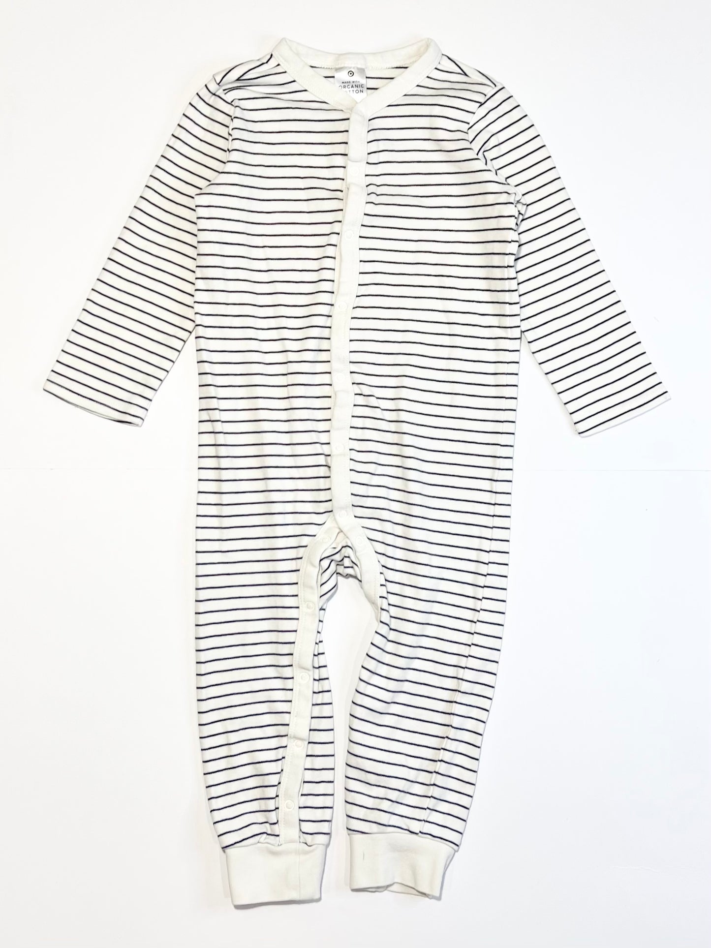 Navy striped onesie - Size 2
