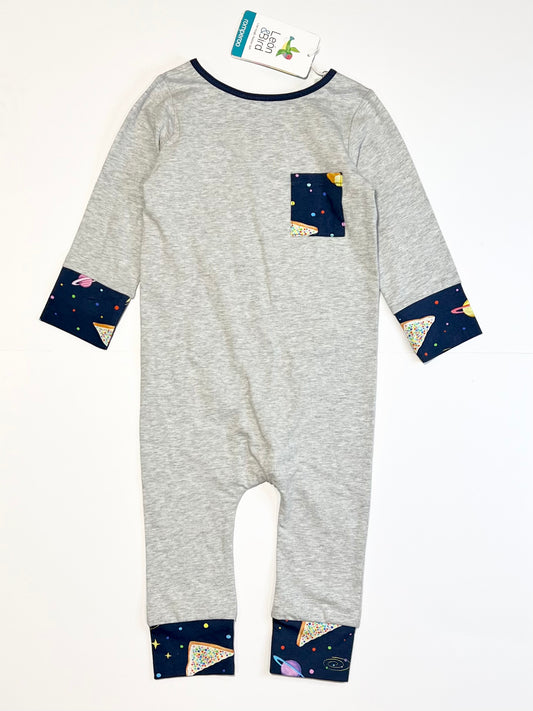 Grey galaxy romperoo brand new - Size 2