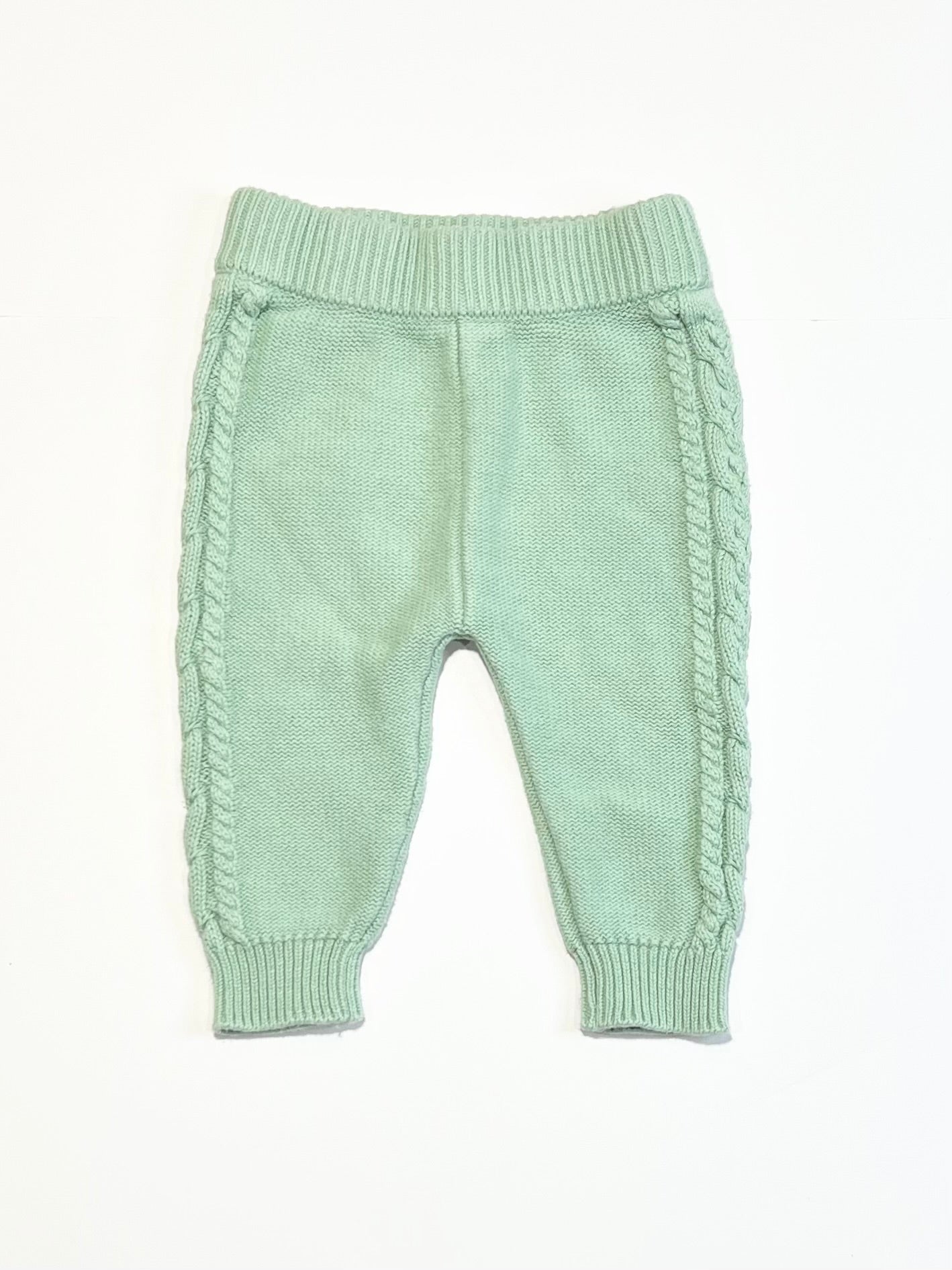 Green knit pants - Size 00