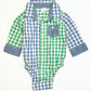 Gingham shirt bodysuit - Size 00