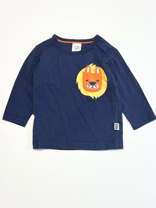 Navy lion top - Size 00