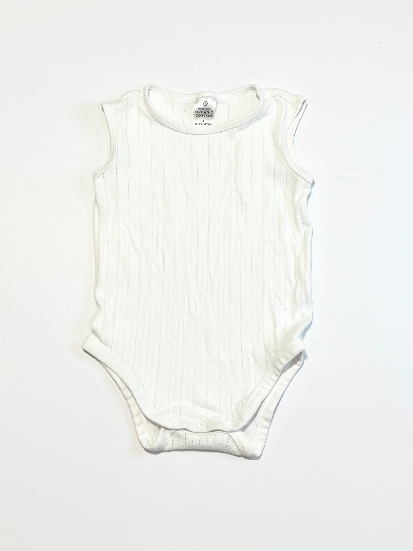 White pointelle bodysuit - Size 2