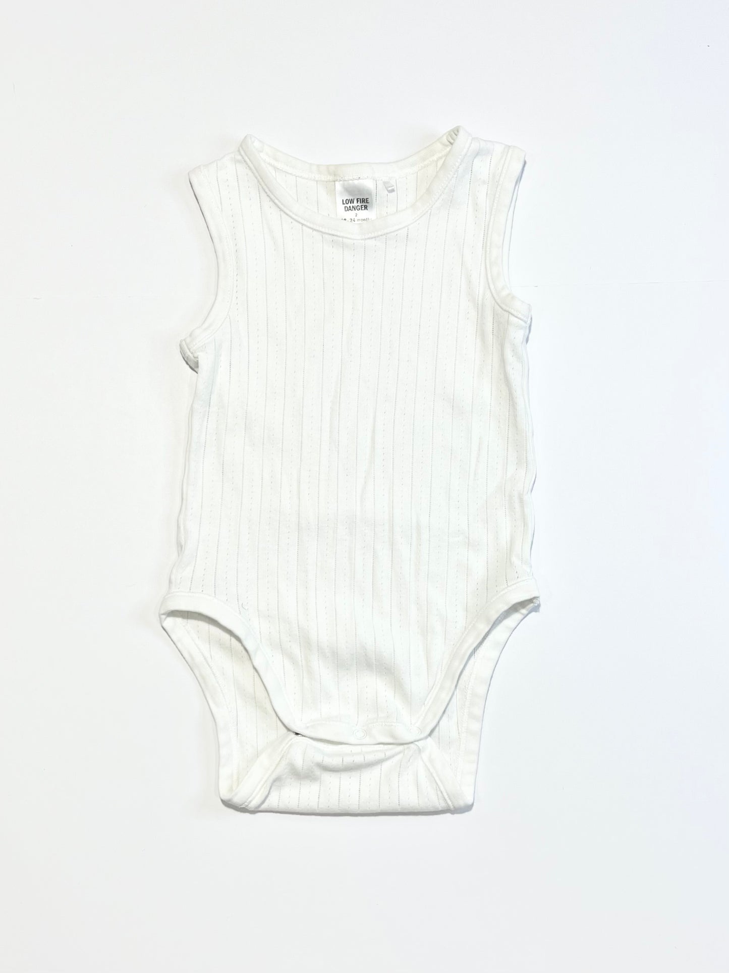White pointelle bodysuit - Size 2