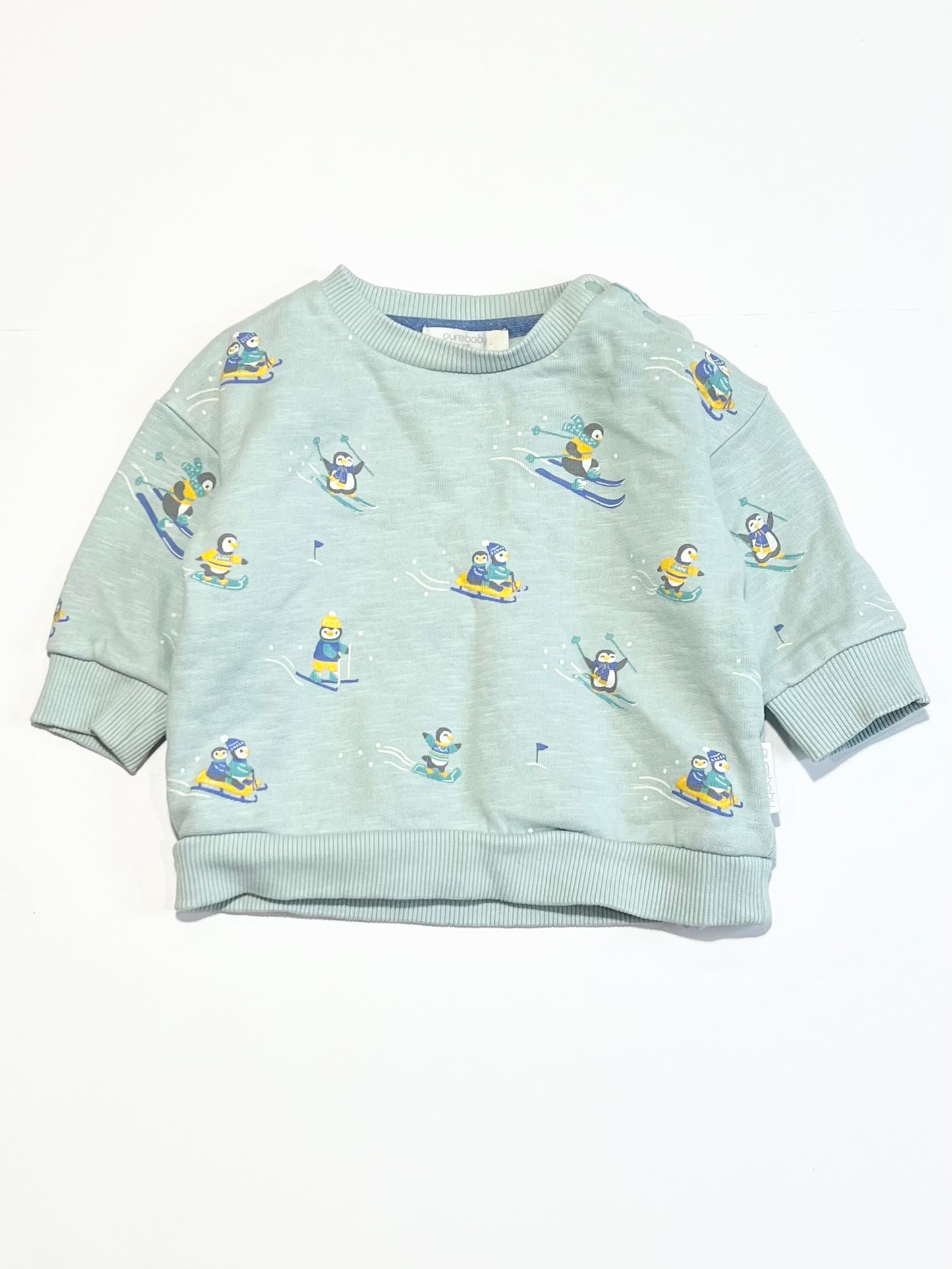 Skiing penguins sweater - Size 00