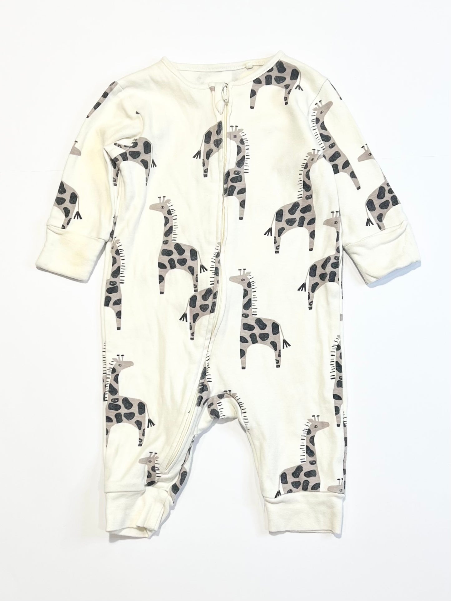 Giraffes zip onesie - Size 00