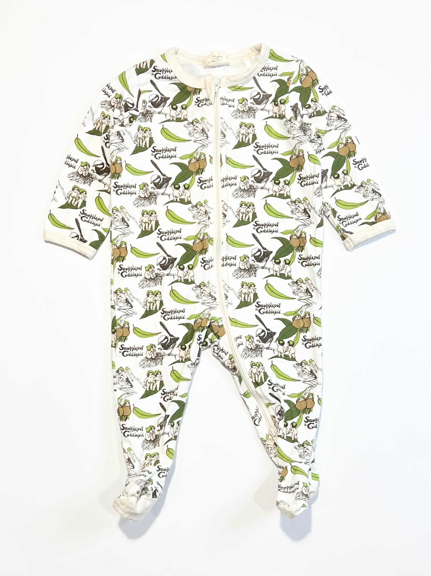 Gumnut Babies zip onesie - Size 00