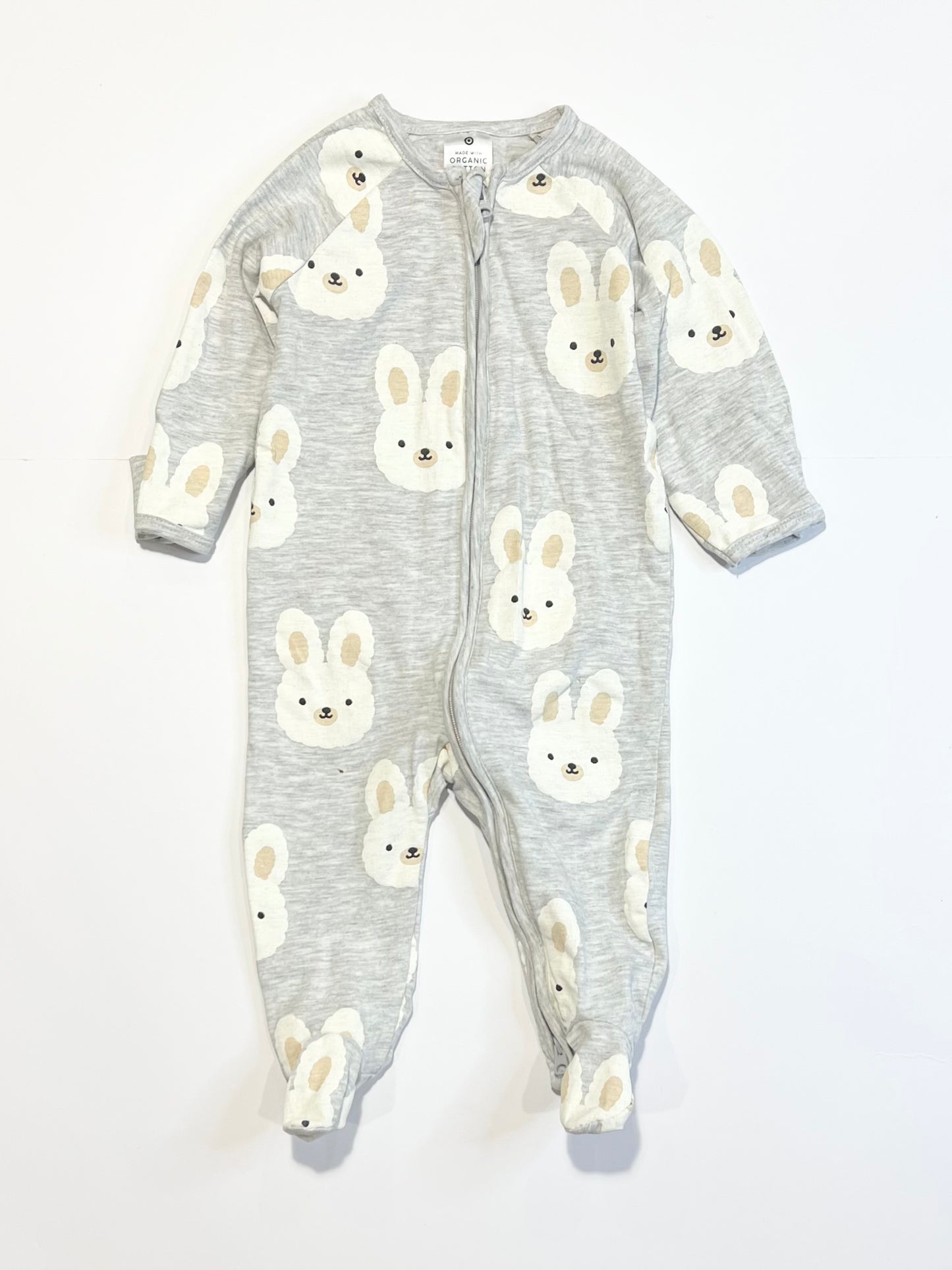 Grey bunny zip onesie - Size 00