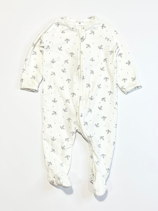 Leafy zip onesie - Size 00