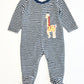 Striped velour giraffe onesie - Size 00