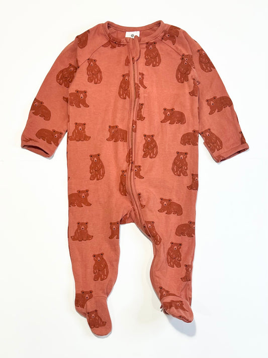 Bears zip onesie - Size 00