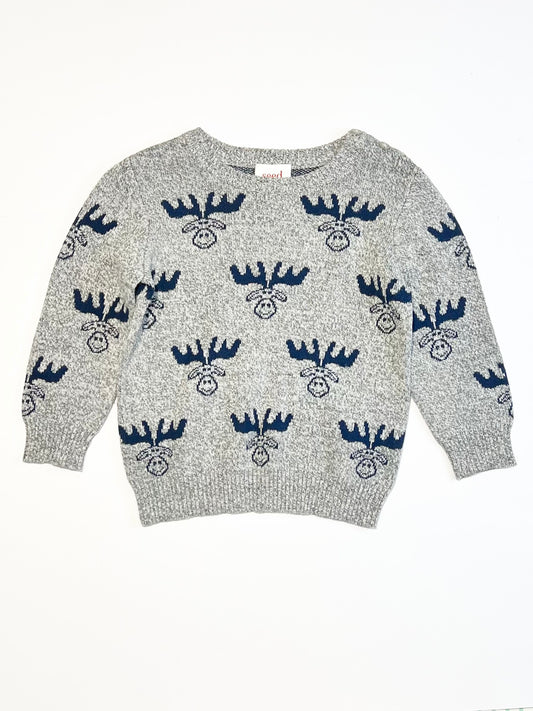 Grey moose knit jumper - Size 2