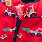 Red trucks puffer vest - Size 2
