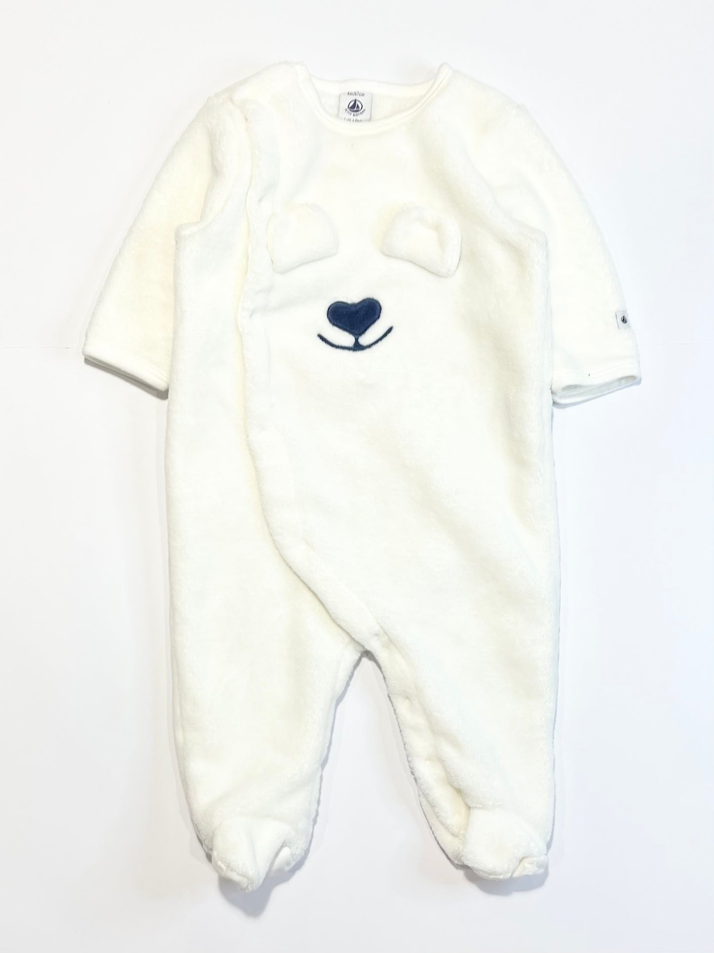 White fleece onesie - Size 00