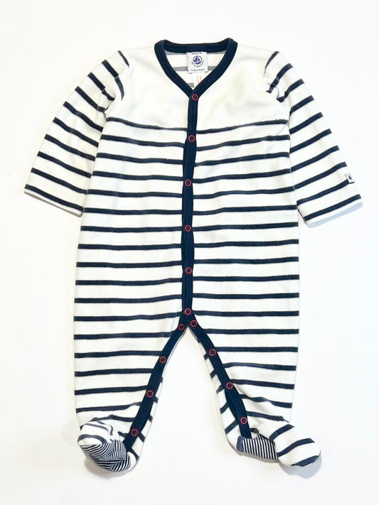 Striped velour onesie - Size 00