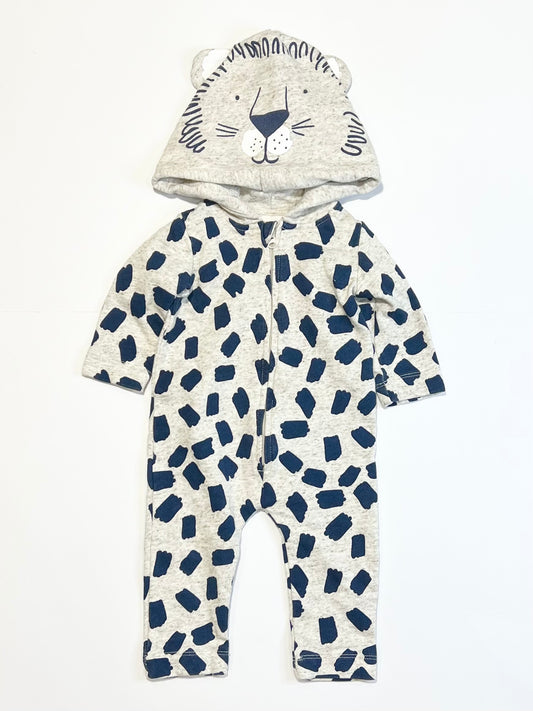 Leopard hooded coverall - Size 00