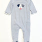 Striped puppy onesie - Size 4-6 months