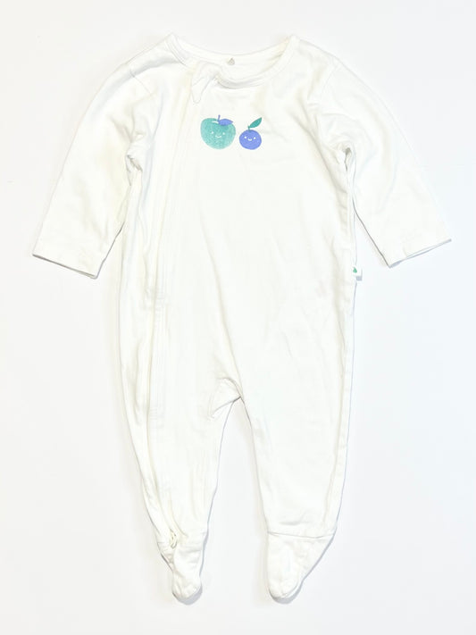 White fruit zip onesie - Size 00