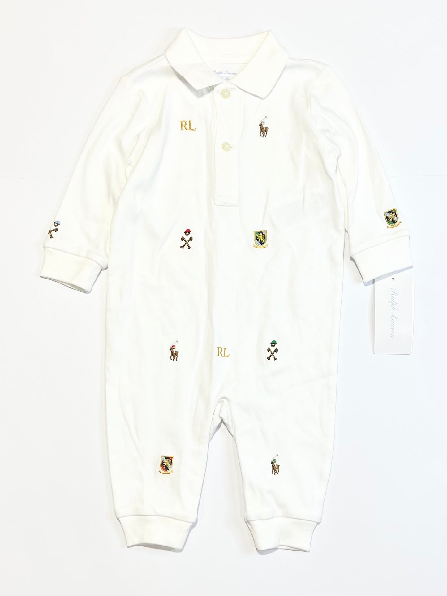 White polo onesie brand new - Size 00