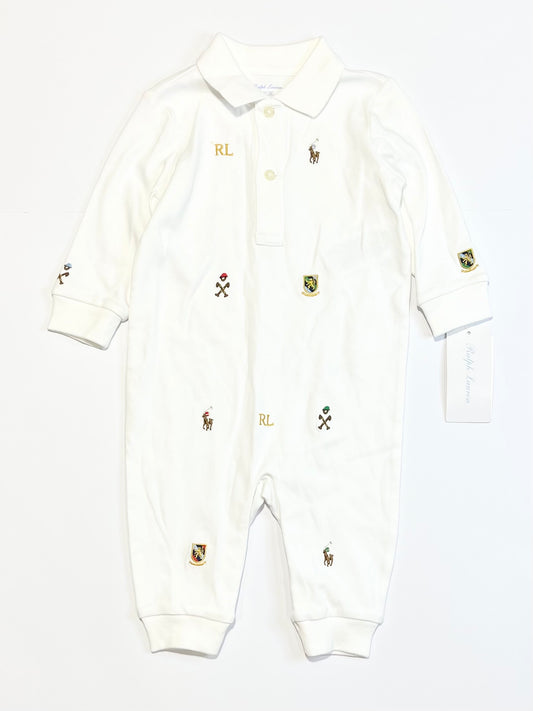 White polo onesie brand new - Size 00