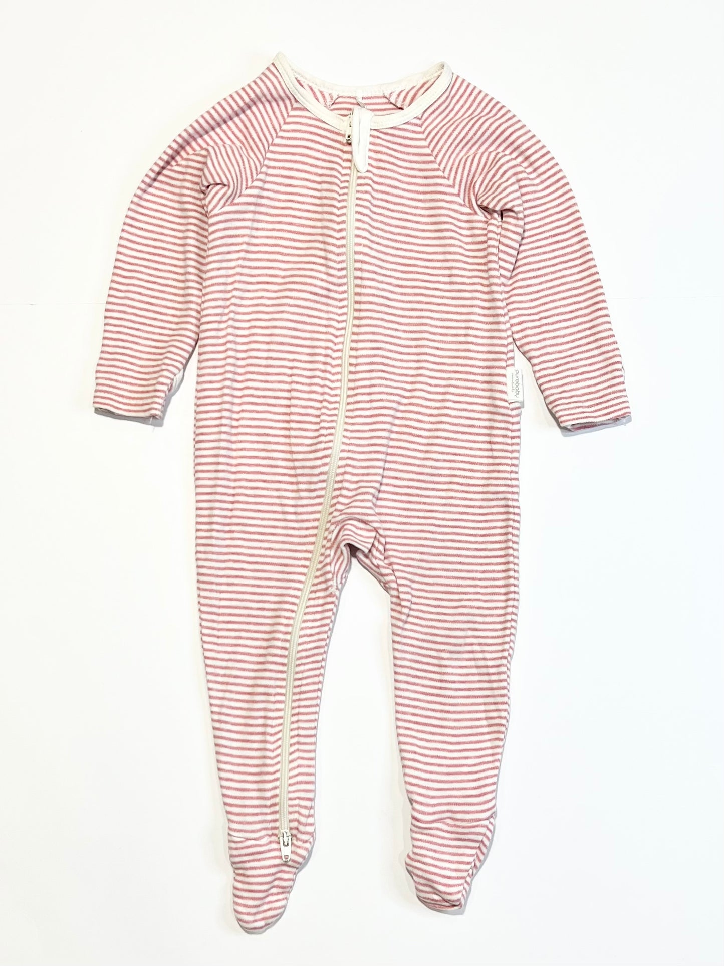 Striped zip onesie - Size 00