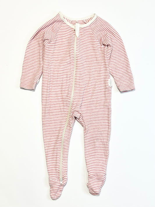 Striped zip onesie - Size 00