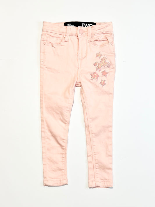 Pink denim jeans - Size 2