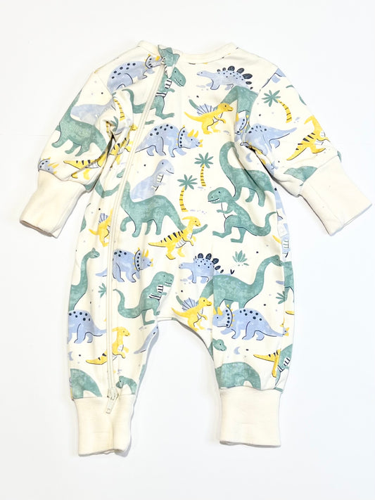 Dinosaurs padded sleeve onesie - Size 00