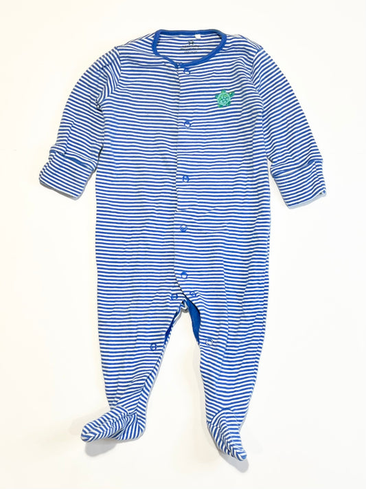 Striped turtle onesie - Size 00