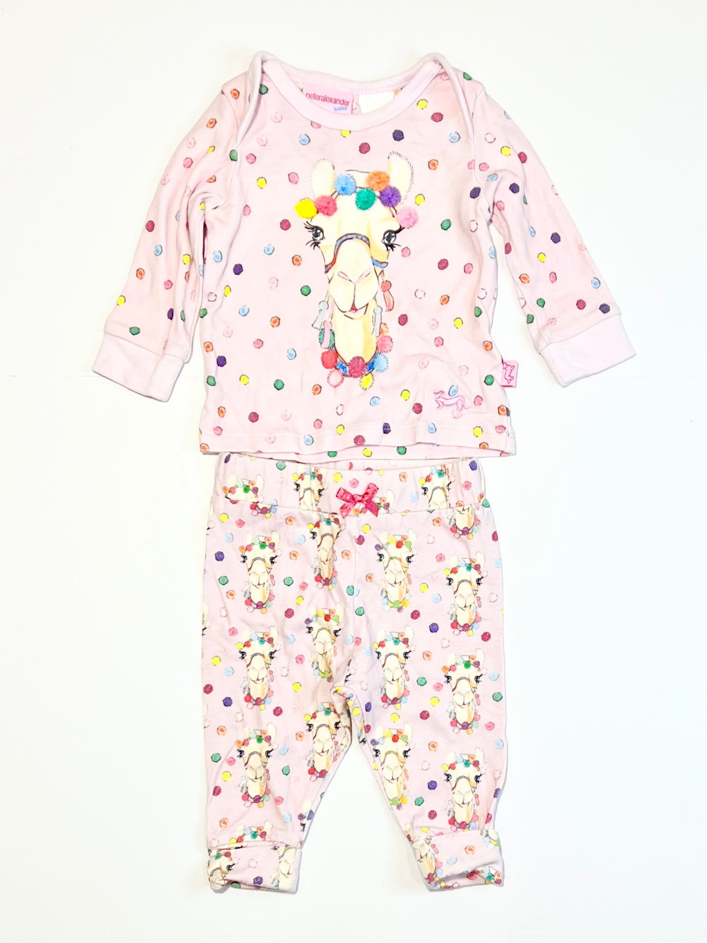 Pink spotty pyjamas - Size 00